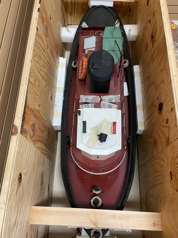 LARGE 5' MODEL TUGBOAT REPLICA IN CRATE (1 of 5)
