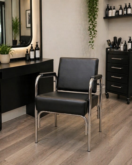SALON BARBER SHOP RECLINING SHAMPOO CHAIR BLACK (1 of 7)