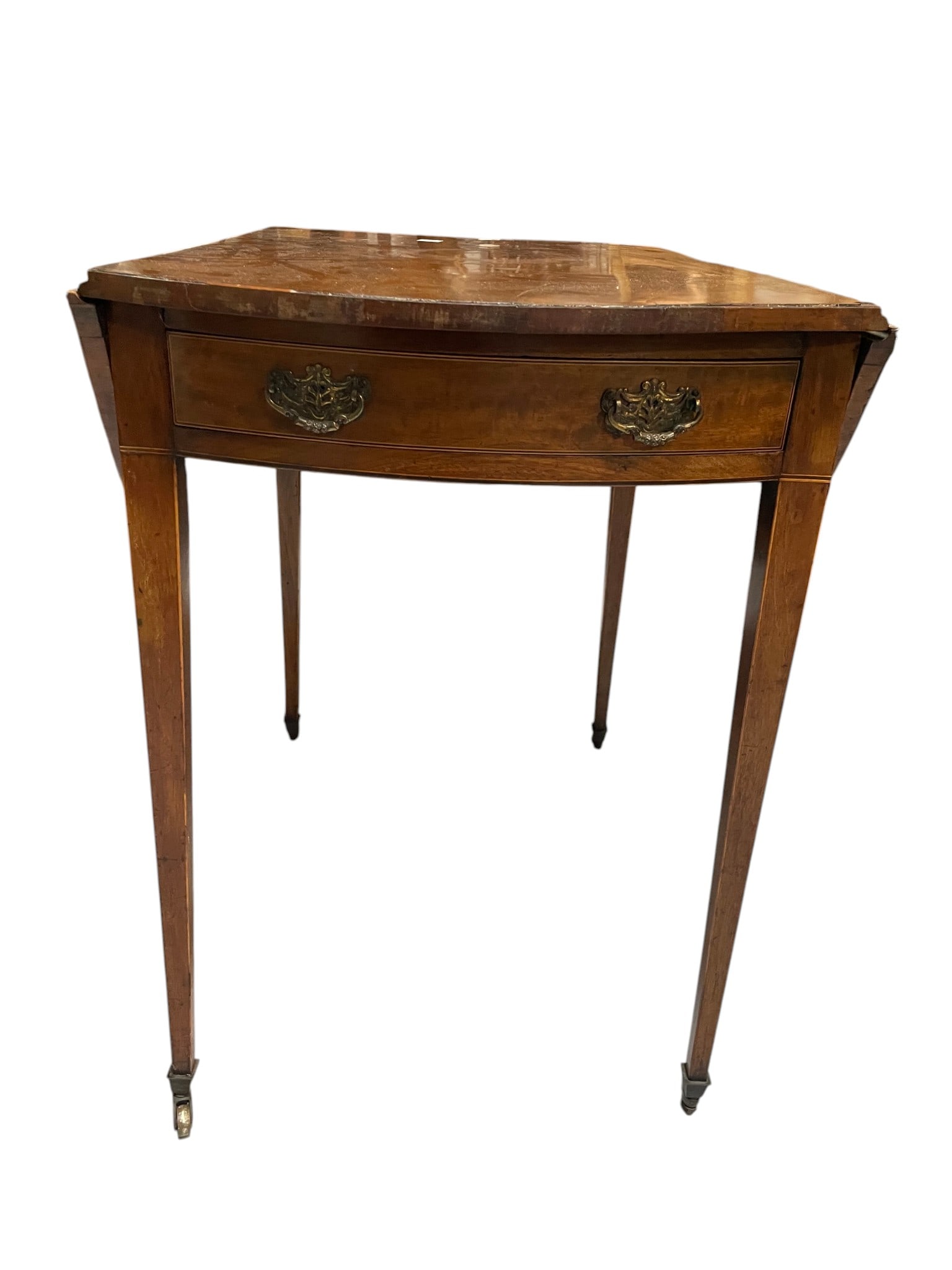 GEORGIAN STYLE MAHOGANY DROP LEAF TABLE 28" (1 of 9)