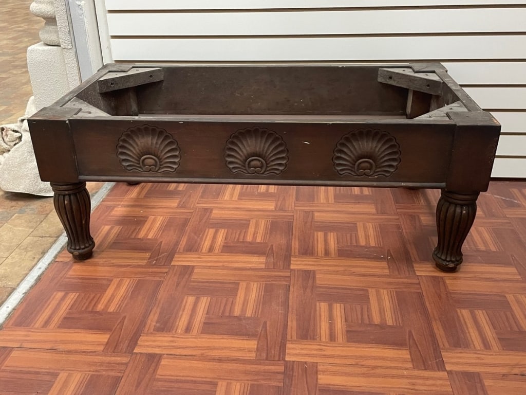 VINTAGE SHELL SCALLOP TABLE NO TOP: Located in Delray- By Appointment Pickup May 16th 12-5- NOT at DeJaVu Showroom!! ** THIS LOT IS OFFSITE PICK UP - THESE ITEMS WILL BE FOR PICK UP IN DELRAY BEACH, FLORIDA ONLY ON DESIGNATED DAYS, PLEA