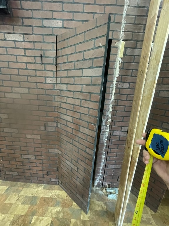 SINGLE DOOR BRICK FACADE HINGED DOOR (1 of 4)