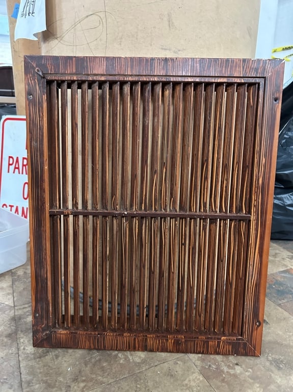 FAUX WOOD PAINTED VENT COVER 18X22": Located in Delray- By Appointment Pickup May 16th 12-5- NOT at DeJaVu Showroom!! ** THIS LOT IS OFFSITE PICK UP - THESE ITEMS WILL BE FOR PICK UP IN DELRAY BEACH, FLORIDA ONLY ON DESIGNATED DAYS, PLEA