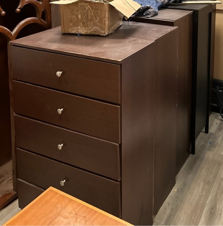 LOT OF 4 BROWN DRESSERS (1 of 8)