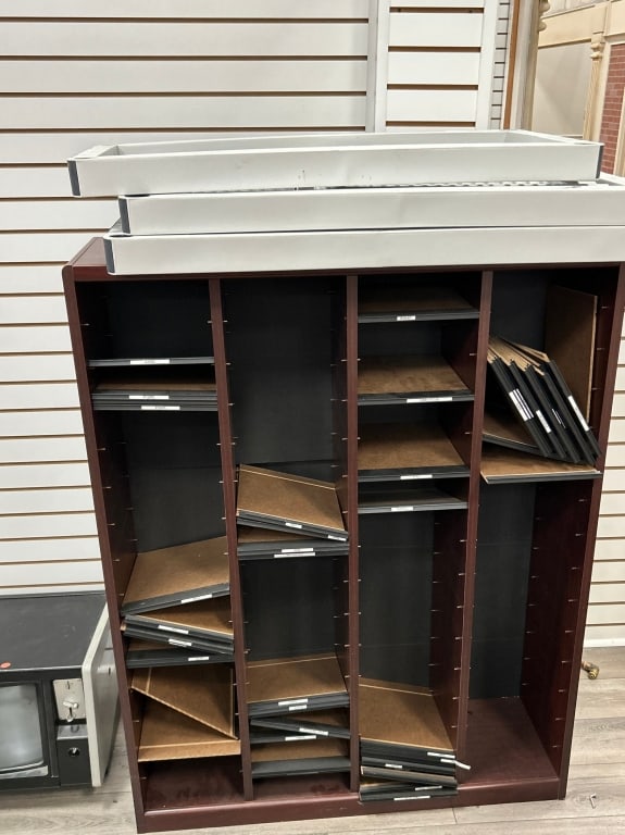 CARD SLOT FILE CABINET: Located in Delray- By Appointment Pickup May 16th 12-5- NOT at DeJaVu Showroom!! ** THIS LOT IS OFFSITE PICK UP - THESE ITEMS WILL BE FOR PICK UP IN DELRAY BEACH, FLORIDA ONLY ON DESIGNATED DAYS, PLEA
