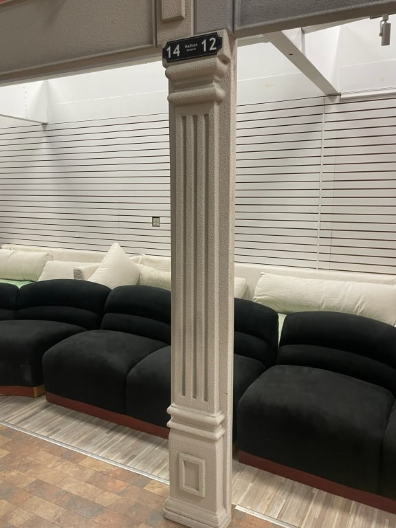 SINGLE FAUX BUILDING COLUMN 10 8 MADISON: Located in Delray- By Appointment Pickup May 16th 12-5- NOT at DeJaVu Showroom!! ** THIS LOT IS OFFSITE PICK UP - THESE ITEMS WILL BE FOR PICK UP IN DELRAY BEACH, FLORIDA ONLY ON DESIGNATED DAYS,
