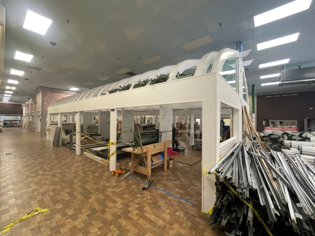 ARCHED BUILDING COVER FACADE INDOOR BUILDING: FACADES are sold as shown in pictures, for visualization the ceiling is 19 feet tall and the columns are 7 foot. If the facade is parallel to column the measure will be approx from the column up. If