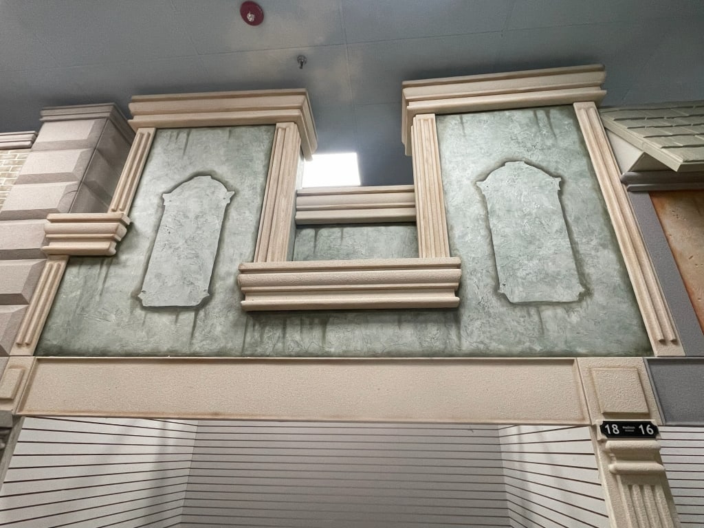 GREEN BLUE SLATE HIGH LOW BUILDING FACADE ONLY (1 of 2)