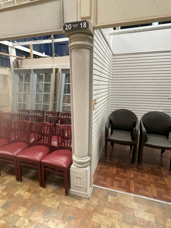 SINGLE FAUX STONE INDOOR CITY COLUMN 20 18 MADISON: Located in Delray- By Appointment Pickup May 16th 12-5- NOT at DeJaVu Showroom!! ** THIS LOT IS OFFSITE PICK UP - THESE ITEMS WILL BE FOR PICK UP IN DELRAY BEACH, FLORIDA ONLY ON DESIGNATED DAYS,