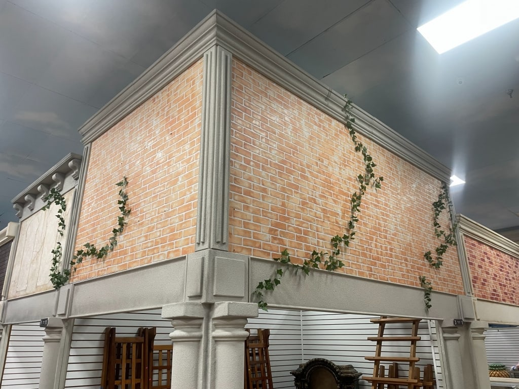 NYC STREETSCAPE BRICK CORNER BUILDING FACADE &POST (1 of 3)