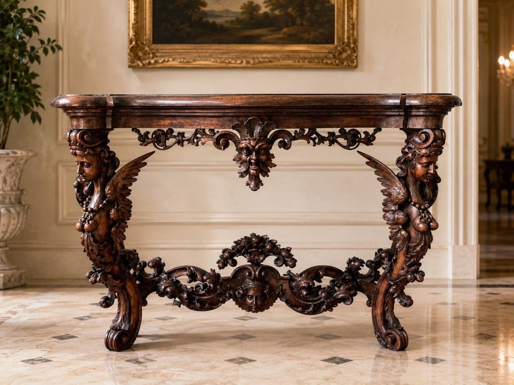 ORNATE RENAISSANCE REVIVAL STYLE CARVED FIGURAL CO (1 of 10)