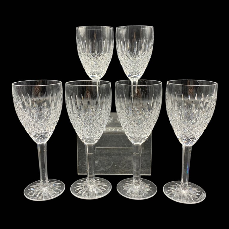 WATERFORD CRYSTAL CHAMPAGNE FLUTES SET OF 6, 9" (1 of 7)