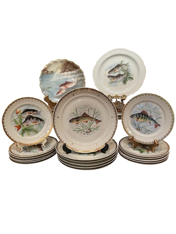 FRENCH HANDPAINTED PORCELAIN LIMOGES & FAIENCE STY (1 of 11)