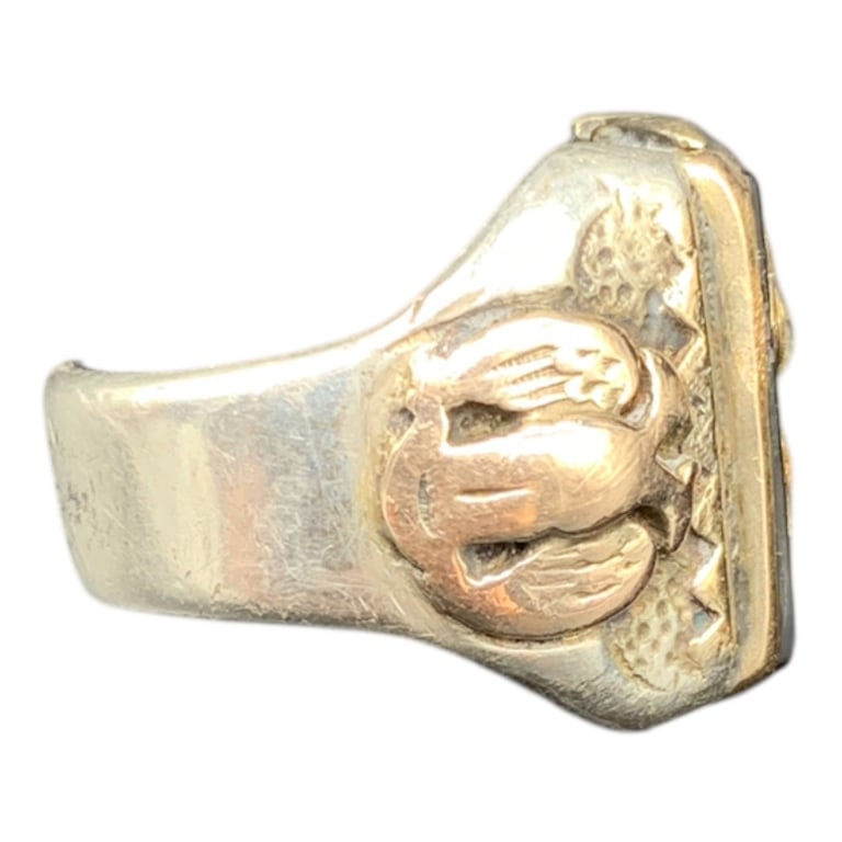 STERLING SILVER MASONIC RING 8.5 - 7