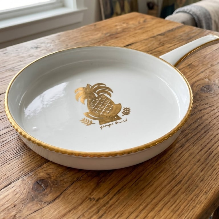 GEORGES BRIARD PORCELAIN GOLD TRIMMED OVENWARE 12" (1 of 9)