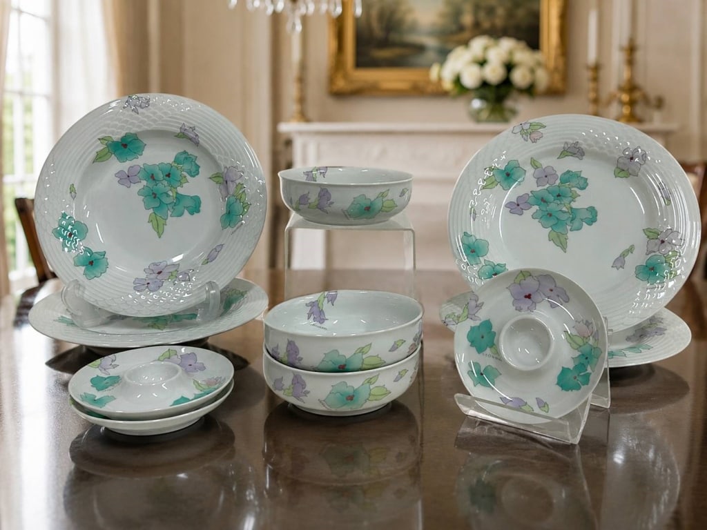 10 PCS HUTSCHENSREUTHER LEONARD PARIS FLORAL SET (1 of 14)