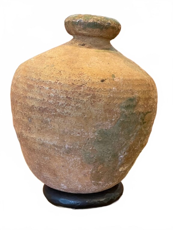 LARGE ANTIQUE TERRACOTTA STORAGE JAR 11" (1 of 8)
