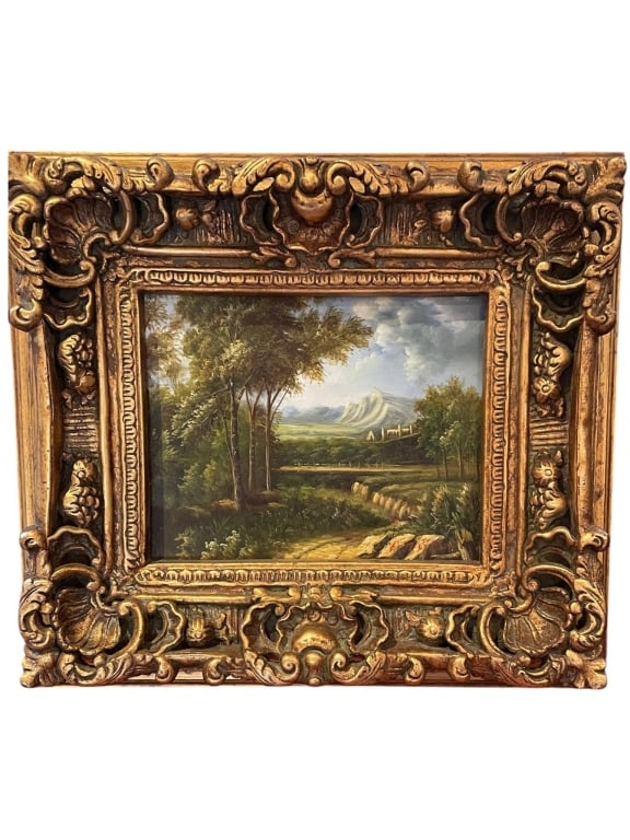HAND PAINTED OIL LANDSCAPE 14" (1 of 8)