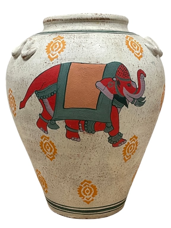 $429 RETAIL VICTORIA MORLAND ELEPHANT VASE 14": ** THESE ITEMS WILL BE FOR PICK UP OFF SITE (IN DELRAY BEACH, FLORIDA) ONLY ON DESIGNATED DAYS, SCHEDULE WITH US AFTER WINNING at this email: dejavuauctions@aol.com ** Substantial and well-crafted, th