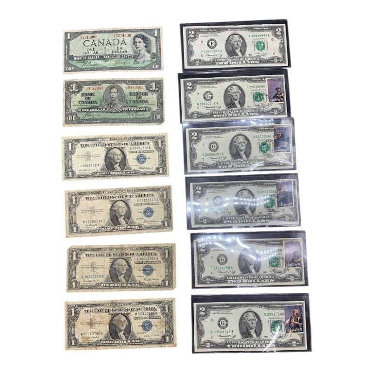 UNITED STATES AND CANADA CURRENCY NOTES LOT (1 of 4)