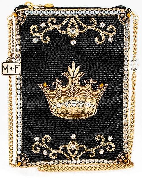 MARY FRANCES GOLD CROWN BEADED PURSE (1 of 6)