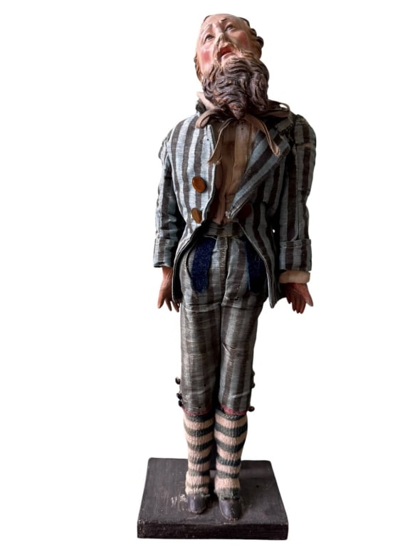 ANTIQUE MALE AUTOMATON FIGURE WITH BEARD (1 of 4)