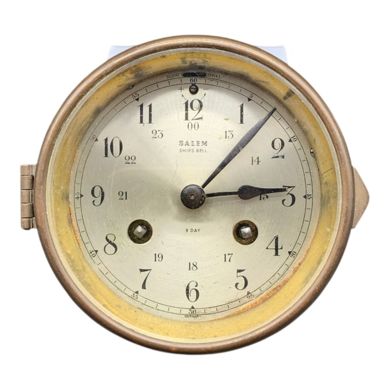 ABERCROMBIE AND FITCH BRASS CLOCK 4" (1 of 9)