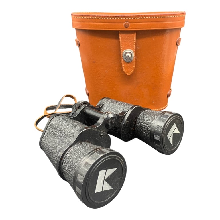 VINTAGE KORVETTES BINOCULARS WITH LEATHER CASE 8" (1 of 7)