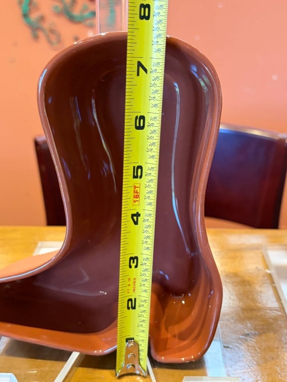 4 CERAMIC COWBOY BOOT-SHAPED DISHES SET - 4