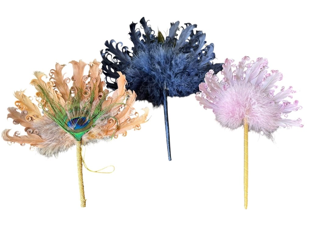 THREE DECORATIVE FEATHER WANDS (1 of 3)