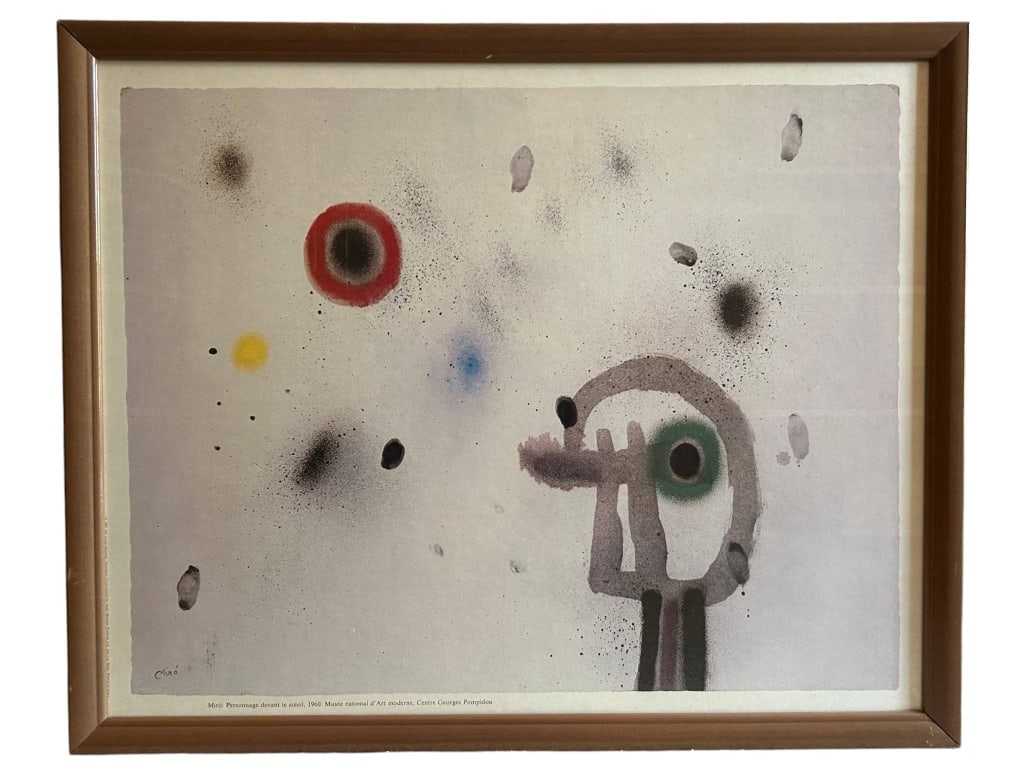 FRAMED JOAN MIRO CENTRE POMPIDOU PRINT 32" (1 of 6)