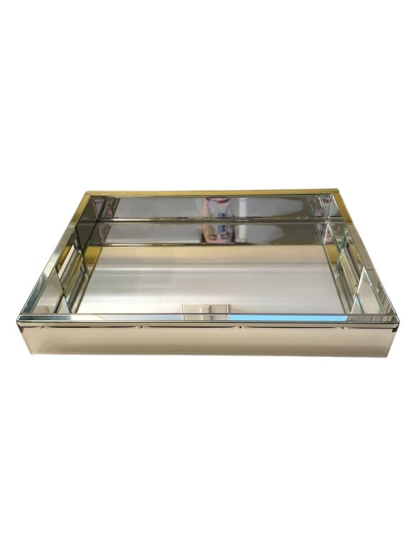 MIRRORED RECTANGULAR DECORATIVE TRAY 18" - 2