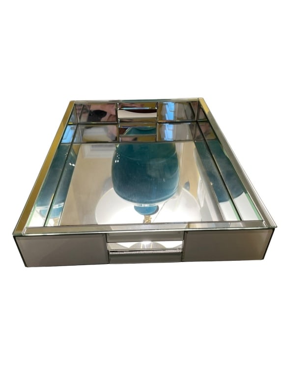 MIRRORED RECTANGULAR DECORATIVE TRAY 18" - 3