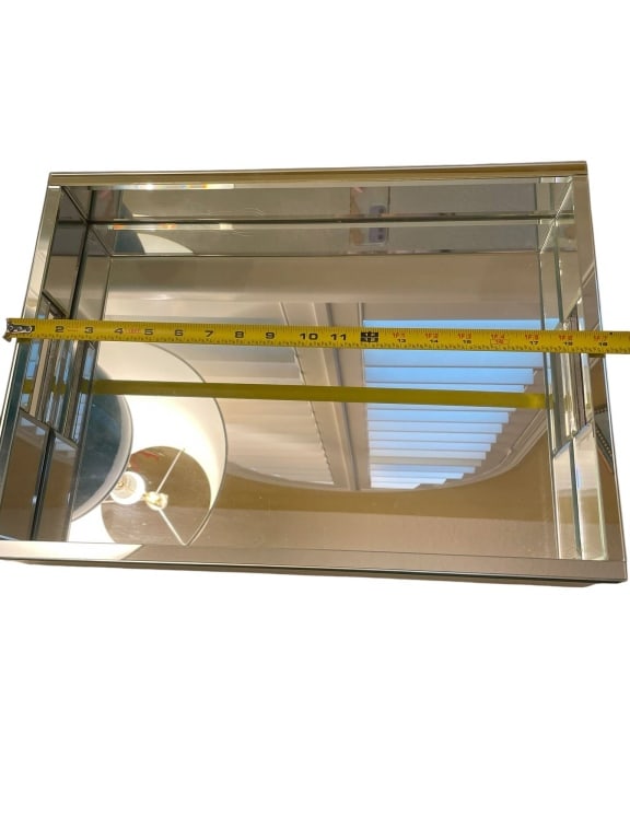 MIRRORED RECTANGULAR DECORATIVE TRAY 18" - 4