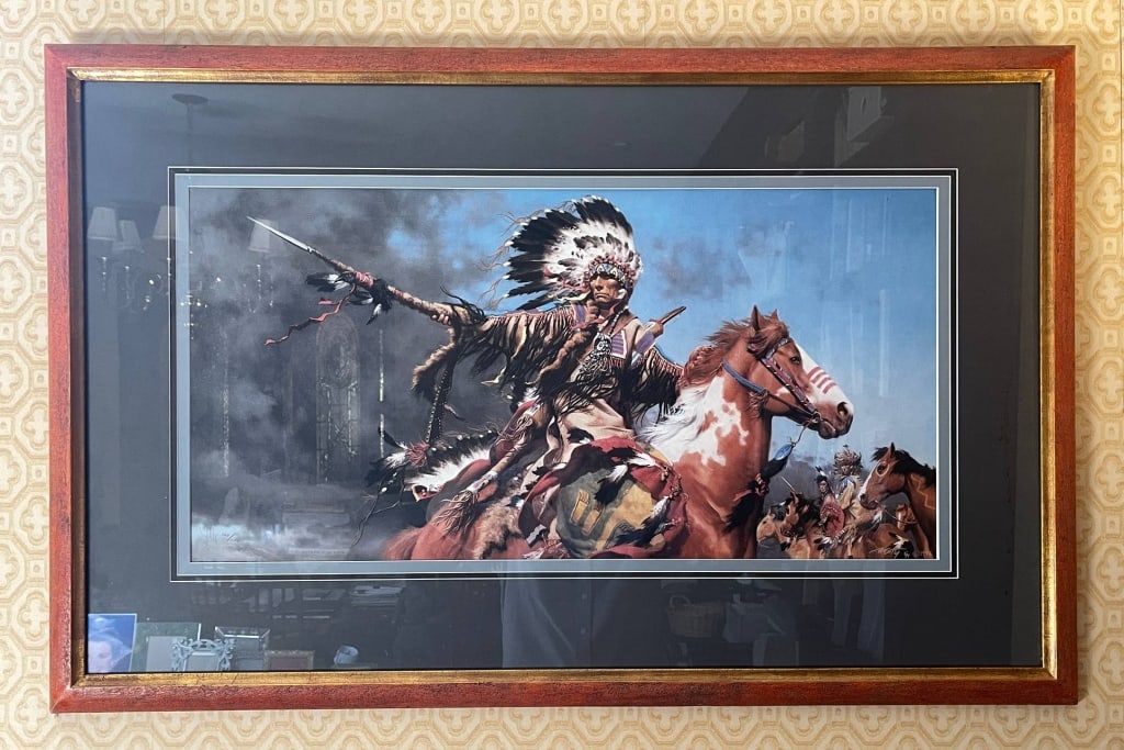LIMITED EDITION NATIVE AMERICAN PRINT FRAMED 24" (1 of 7)