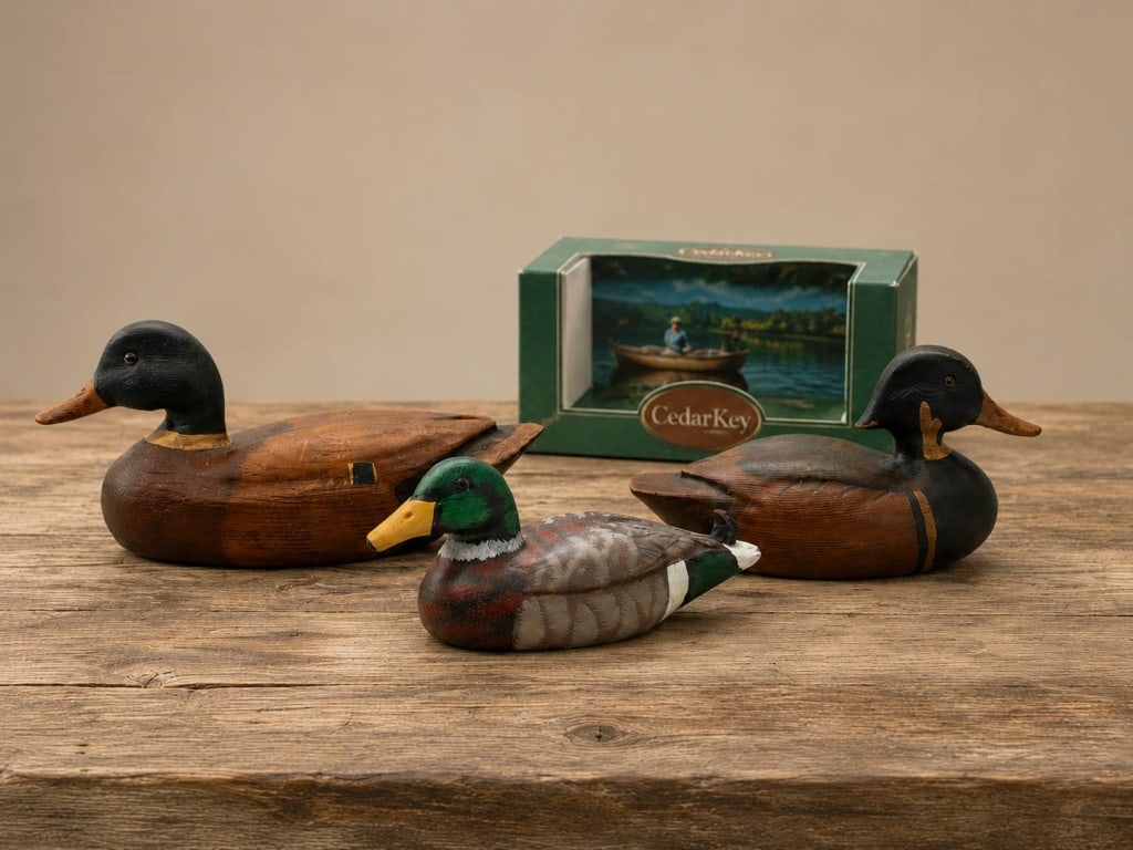 3 LOT OF VINTAGE HANDCARVED DUCK DECOYS 12" (1 of 13)