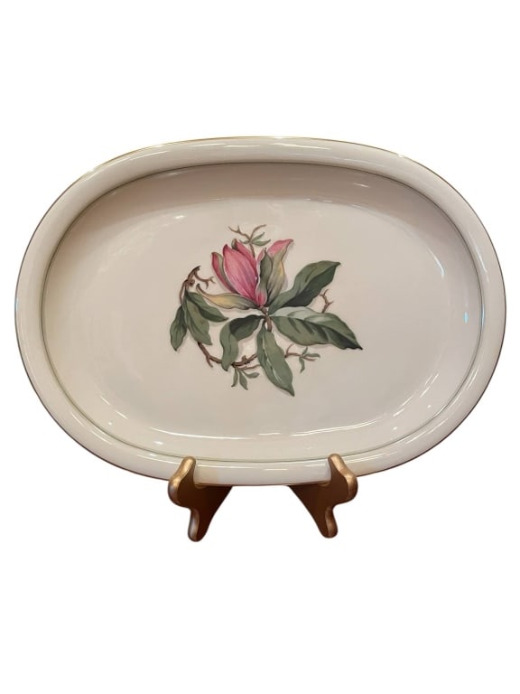 FRANCONIA KRAUTHEIM SELB BAVARIA PLATTER 13": Oval porcelain platter by Franconia K&A Krautheim, Selb Bavaria, Germany. Features 'Blossoms of Spring' floral pattern. Measures approximately 13 inches wide by 9 inches tall. Beautiful, vintage colle