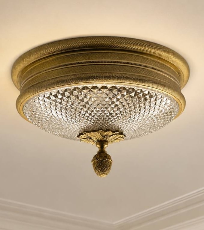 SHERLE WAGNER DORE CEILING LIGHT FIXTURE 9" (1 of 7)