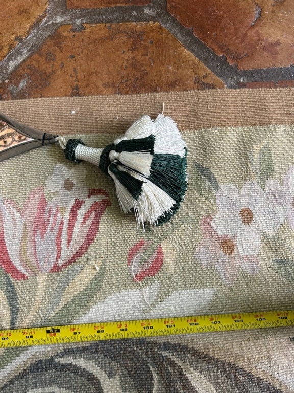 EMBROIDERED PATCHWORK INDIAN TABLE RUNNER 101" - 8