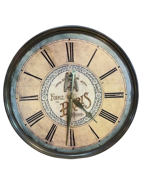 ERNEST HEMINGWAY COLLECTION PARIS WALL CLOCK 22" (1 of 5)