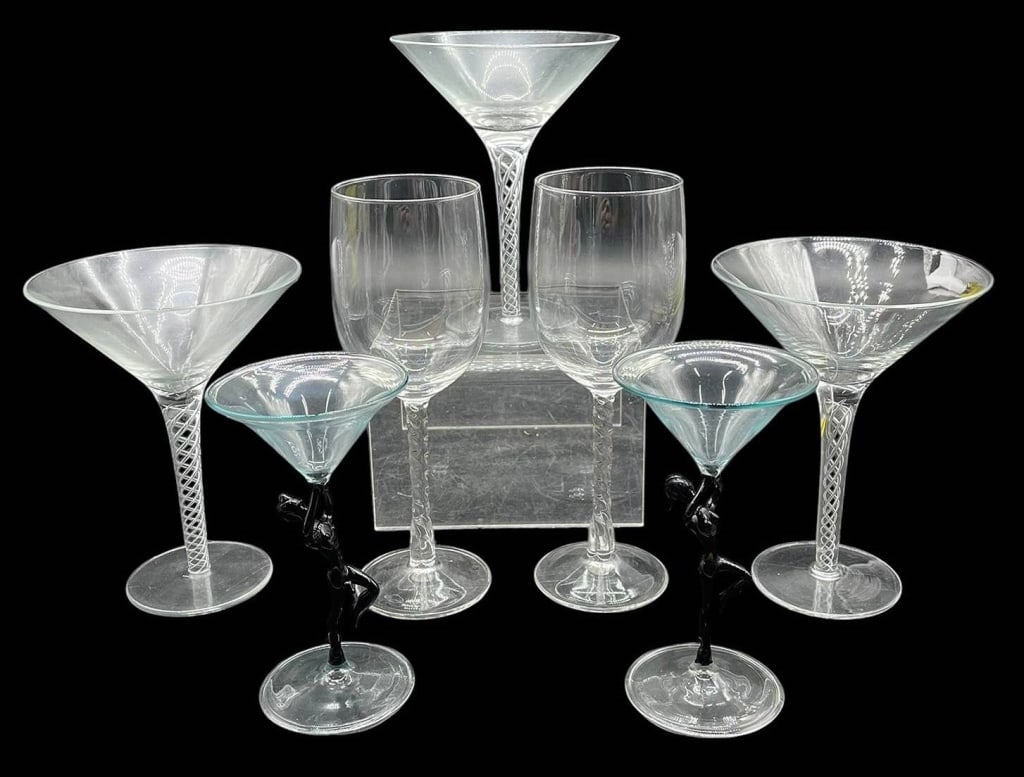 CONTEMPORARY CRYSTAL STEMWARE 7 PC - 2