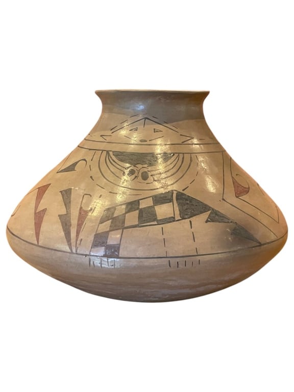 SIGNED LOPEZ MATA ORTIZ POTTERY VASE 9" (1 of 10)