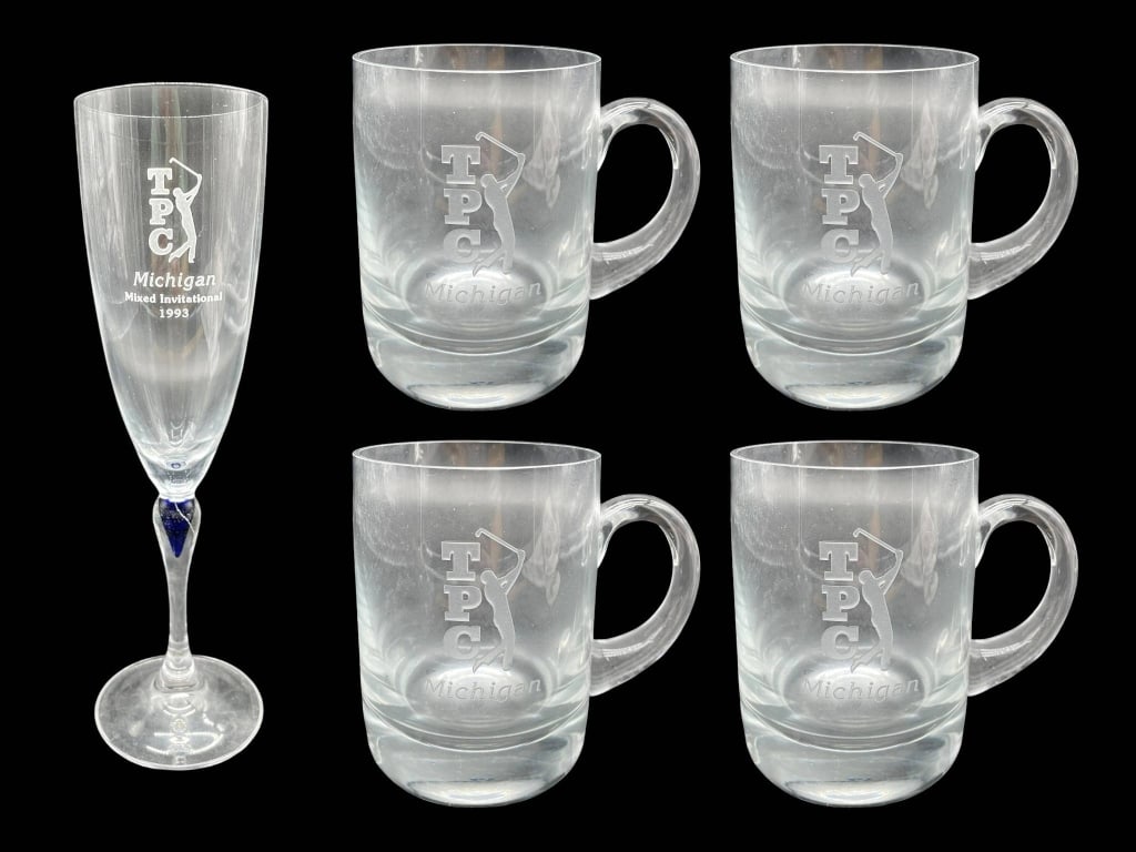 ETCHED GOLF INVITATIONAL GLASSWARE SET 8IN (1 of 6)