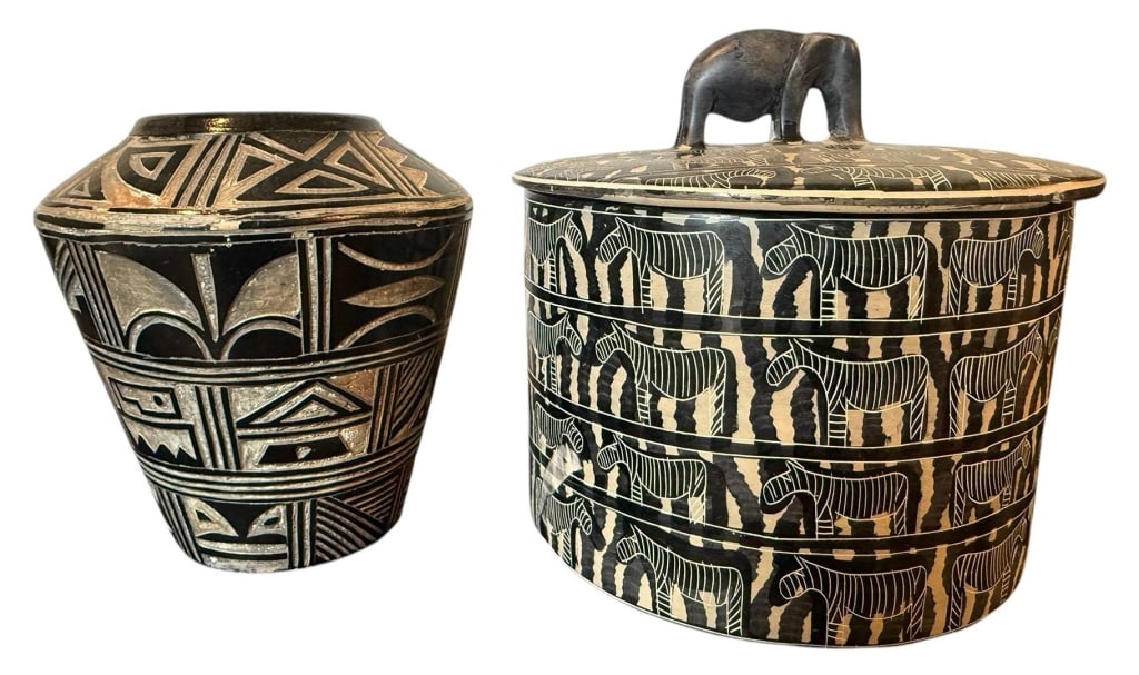 BESMO PRODUCT AFRICAN HAND CARVED DECO SET 6" (1 of 12)