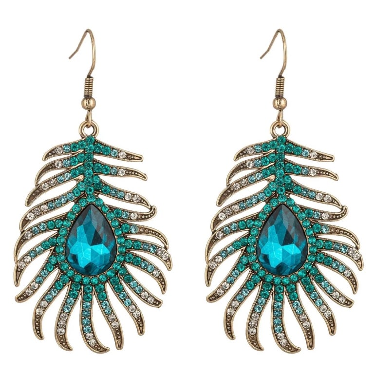 NEW EYECANDY PEAK MY EAR TEAL EARRINGS (1 of 2)