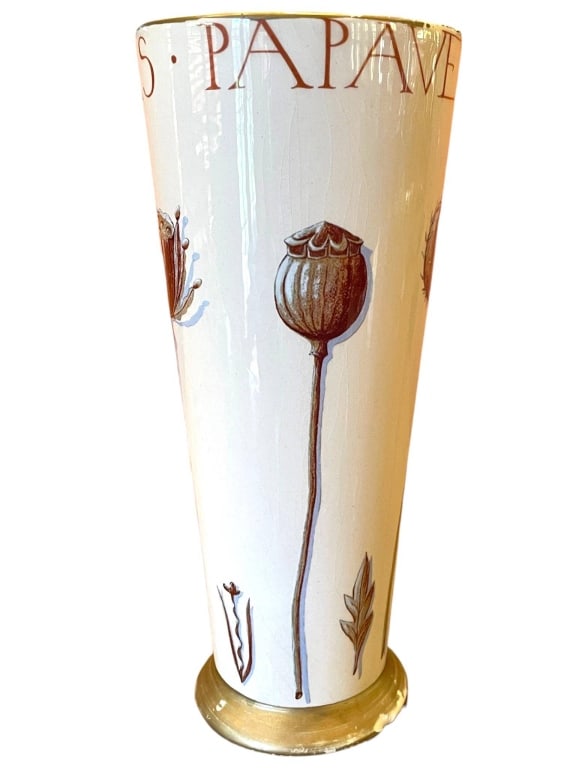 FRENCH GOUNY ET MARANGE 'PAPAVER' CERAMIC VASE 10" (1 of 10)