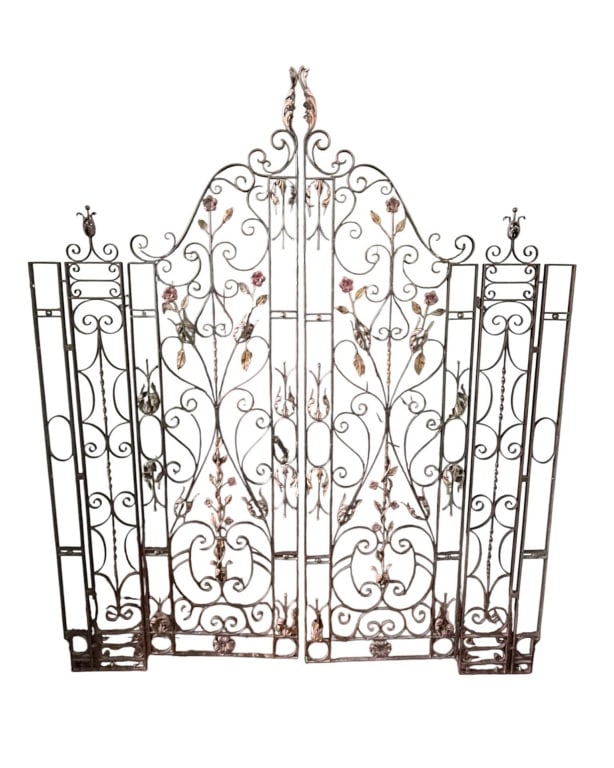 ORNATE WROUGHT IRON GARDEN GATE 81" (1 of 3)