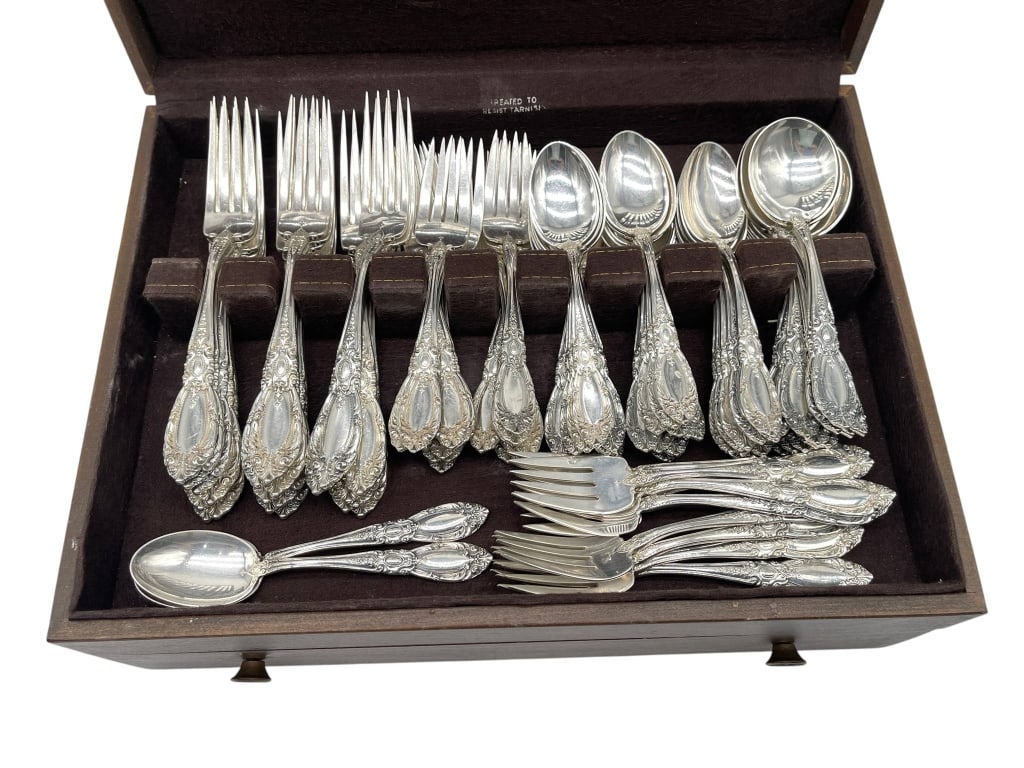 TOWLE STERLING SILVER FLATWARE SET 102 PCS 5742 G - 3