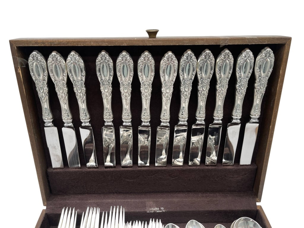 TOWLE STERLING SILVER FLATWARE SET 102 PCS 5742 G - 4