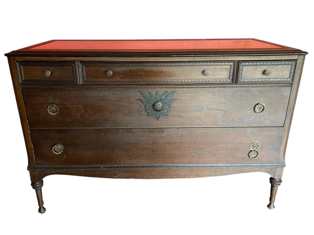 ANTIQUE WOODEN DRESSER 52" (1 of 6)