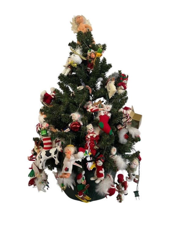 ARTIFICIAL CHRISTMAS TREE WITH ORNAMENTS 35" (1 of 3)